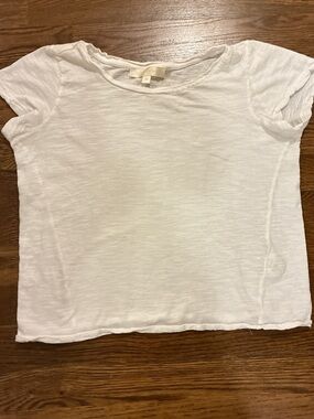 Girls' White Short-Sleeve Basic Tee - Kids Shirt